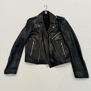 Men’s vintage BALMAIN Leather Motorcycle Jacket